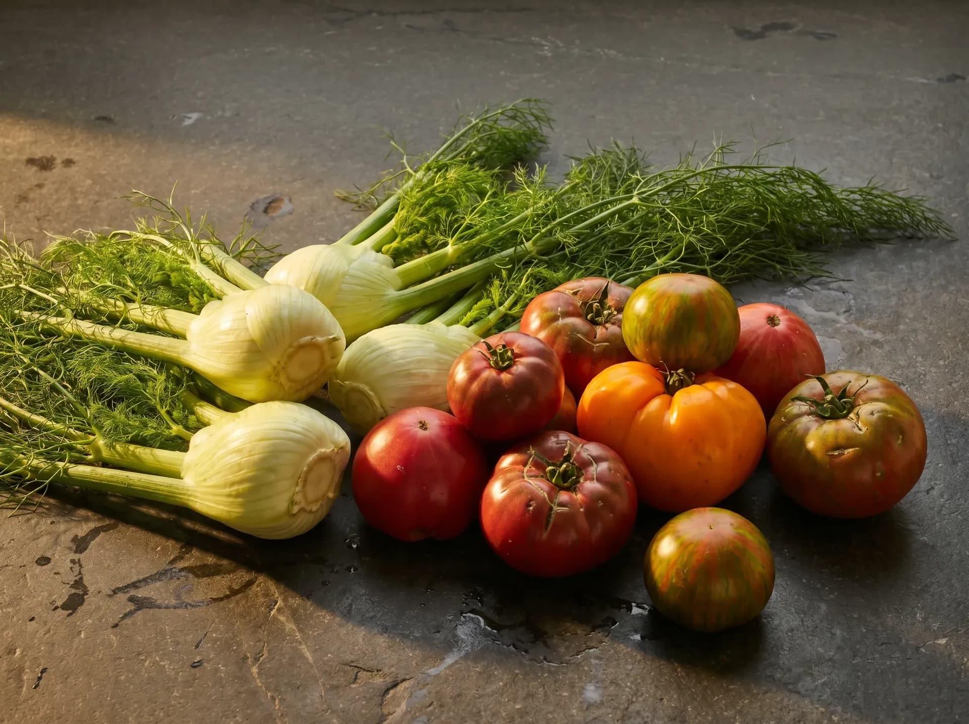 Fenouil et tomates anciennes, livraison du mardi